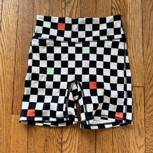 Fabletics Checkered 6” Bike Shorts - Size Small- NWT